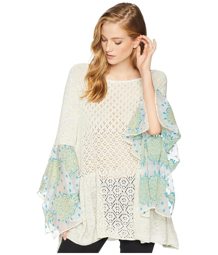Free People Pointelle Breeze Top (ivory Combo) Women's Clothing