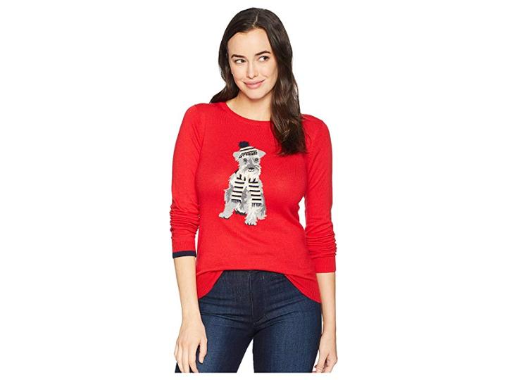 Joules Miranda Intarsia Sweater (red Terrier) Women's Sweater