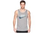 Nike Ace Logo Tank Top (carbon Heather/light Pumice/deep Jungle) Men's Sleeveless