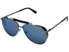 Mcm Mcm119sm (shiny Dark Gun/black/grey W/ Blue Mirror) Fashion Sunglasses