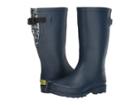 Western Chief Lacey Floral Wide Calf (navy) Women's Rain Boots