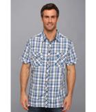 Kuhl Konquer S/s (lake Blue) Men's Short Sleeve Button Up