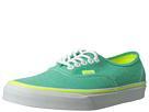 Vans - Authentic ((washed Twill) Aqua Green/neon Yellow)