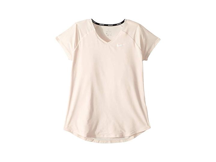 Nike Kids Court Pure Tennis Top (little Kids/big Kids) (guava Ice/white) Girl's Clothing