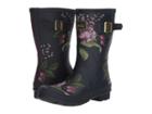 Joules Mid Molly Welly (french Navy Artichoke Floral Rubber) Women's Rain Boots