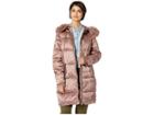 Jessica Simpson Puffer W/ Faux Fur Hood (dusty Pink) Women's Coat