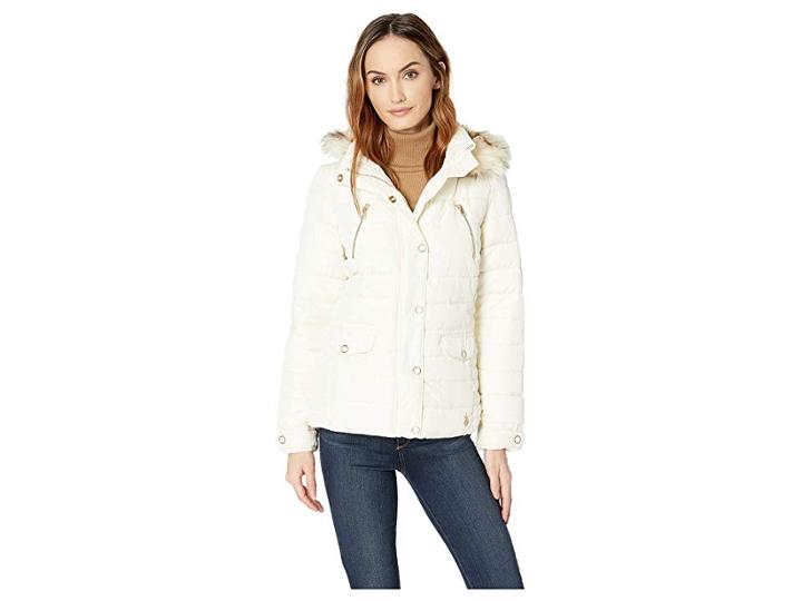 U.s. Polo Assn. Hoodie Puffer (marshmallow) Women's Coat