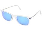 Ray-ban Rb4210 50mm (matte Transparent/green Mirror Blue) Fashion Sunglasses