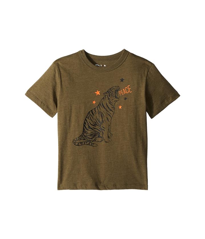 Chaser Kids Vintage Jersey Tiger Star Tee (little Kids/big Kids) (military) Boy's T Shirt