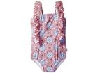 Seafolly Kids Bohemian Jardin Frill Tank One-piece (infant/toddler/little Kids) (multi) Girl's Swimsuits One Piece