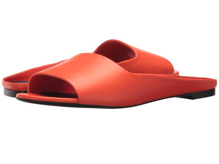 Via Spiga Hana (hot Orange Leather) Women's Slide Shoes
