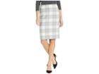 Tommy Hilfiger Plaid Straight Skirt (grey Multi) Women's Skirt