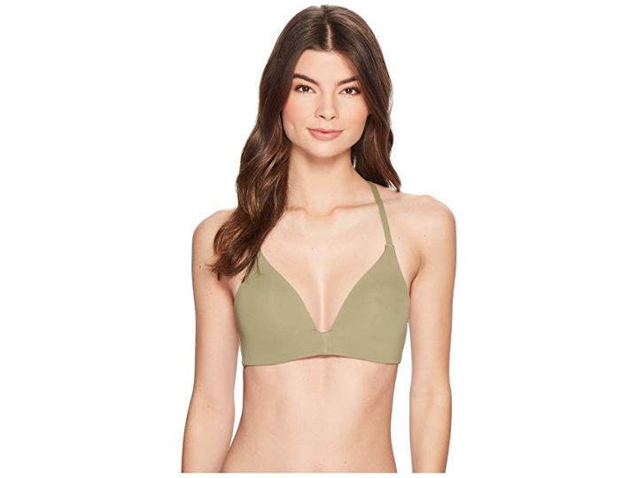 Vince Camuto Riviera Solids Molded Bikini Top W/ Soft Cups (avocado) Women's Swimwear