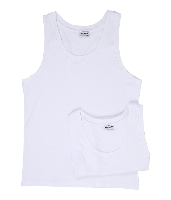 Dolce & Gabbana Day By Day Bi Pack Tank Top 2-pack (white) Men's Sleeveless
