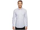 Calvin Klein Slim Fit Long Sleeve Infinite Cool Button Down Check Shirt (lavender) Men's Clothing