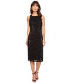 Adrianna Papell Sleeveless Stretch Baby Sequin Middle Cocktail Dress (black) Women's Dress