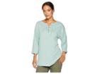 Jag Jeans Debbie Lace-up Shirt (blue Jade) Women's Clothing
