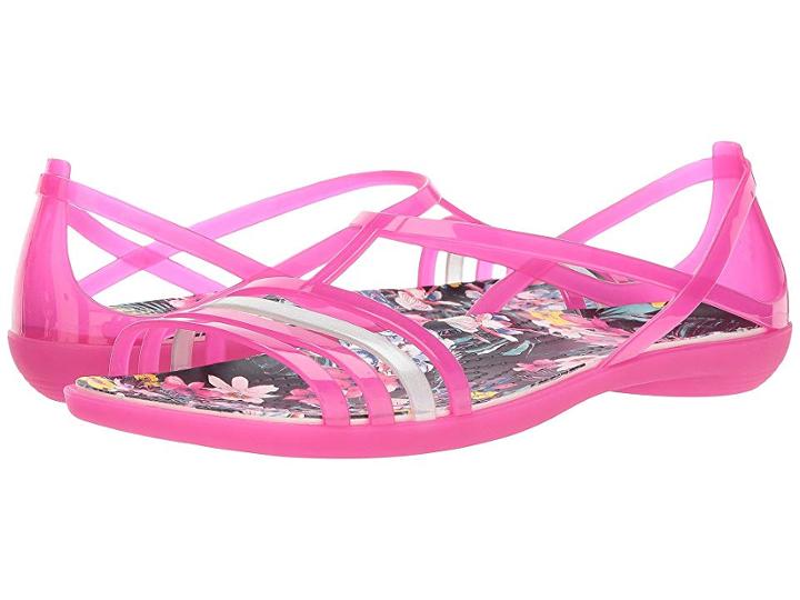 Crocs Isabella Graphic Sandal (candy Pink/tropical) Women's Sandals