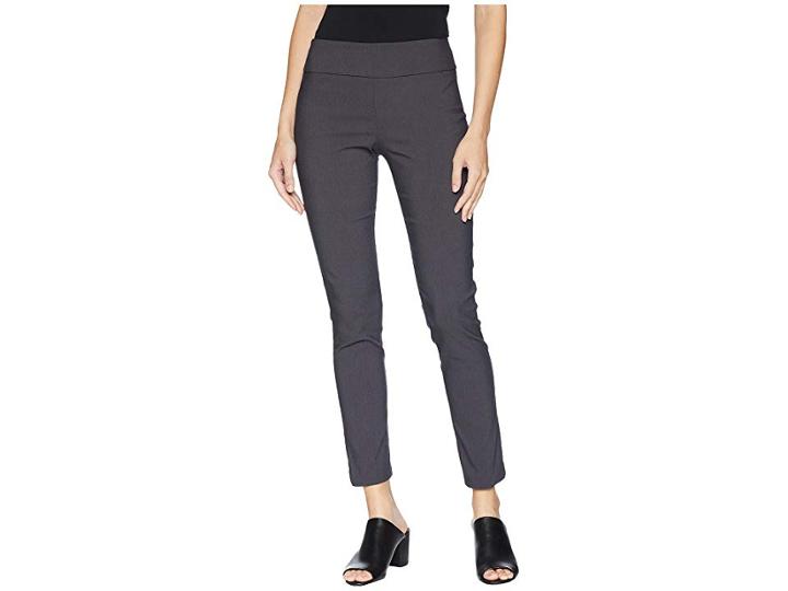 Elliott Lauren Control Stretch Pull-on Ankle Pants With Back Slit Detail (gunmetal) Women's Casual Pants
