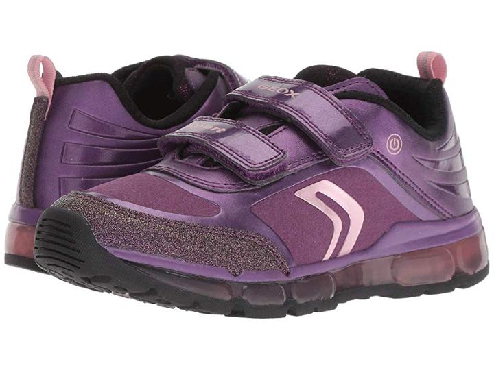 Geox Kids Android Girl 19 (little Kid/big Kid) (purple/black) Girl's Shoes