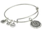 Alex And Ani Initial Q Charm Bangle (rafaelian Silver Finish) Bracelet