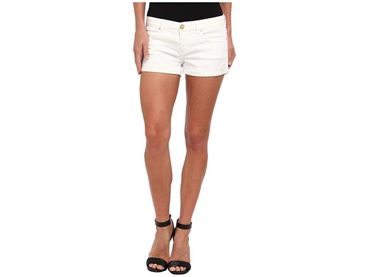 Blank Nyc The Basic Cuff Short In White Lines (white Lines) Women's Shorts