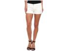 Blank Nyc The Basic Cuff Short In White Lines (white Lines) Women's Shorts