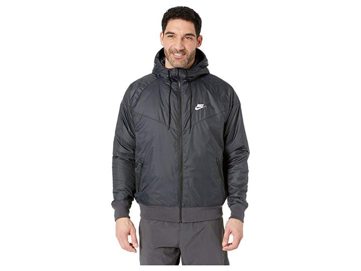 Nike Nsw Hooded Insulation Jacket (black/black/white) Men's Coat