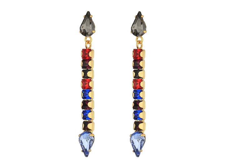 Rebecca Minkoff Clara Stone Stick Earrings (gold/bright Multi) Earring