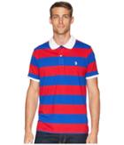 U.s. Polo Assn. Jersey Stripe Polo Shirt (engine Red) Men's Short Sleeve Pullover