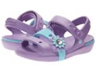 Crocs Kids Keeley Petal Charm Flat (toddler/little Kid) (iris/ice Blue) Girls Shoes