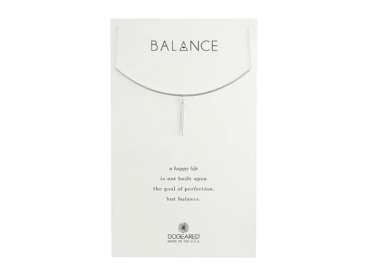 Dogeared Balance, Delicate Bar W/ Spear Necklace (sterling Silver) Necklace