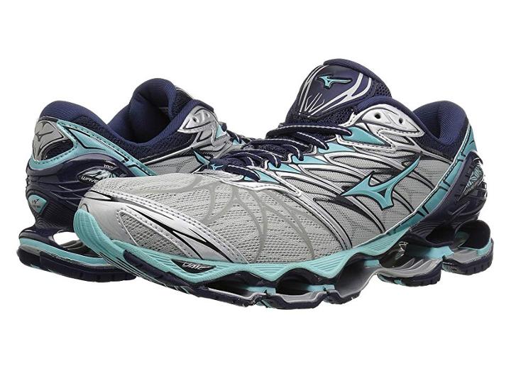 Mizuno Wave Prophecy 7 (silver/aqua Splash) Girls Shoes