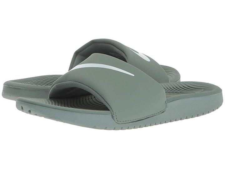 Nike Kids Kawa Slide (little Kid/big Kid) (clay Green/barely Grey) Boys Shoes