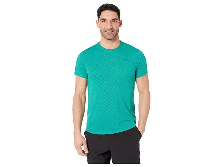 Nike Nikecourt Challenger Top Short Sleeve (mystic Green/mystic Green) Men's Workout
