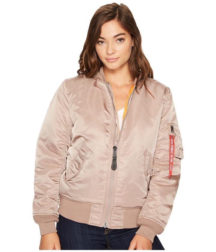 Alpha Industries Ma-1 Flight Jacket (mauve) Women's Coat