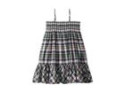 Polo Ralph Lauren Kids Cotton Madras Dress (big Kids) (cream/navy) Girl's Dress
