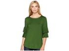 Karen Kane Ruffle Sleeve Top (vine) Women's Clothing