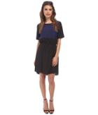 Bcbgeneration Contrast Front Dress (black) Women's Dress