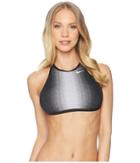 Nike Fade Sting Adjustable High Neck Top (black) Women's Swimwear