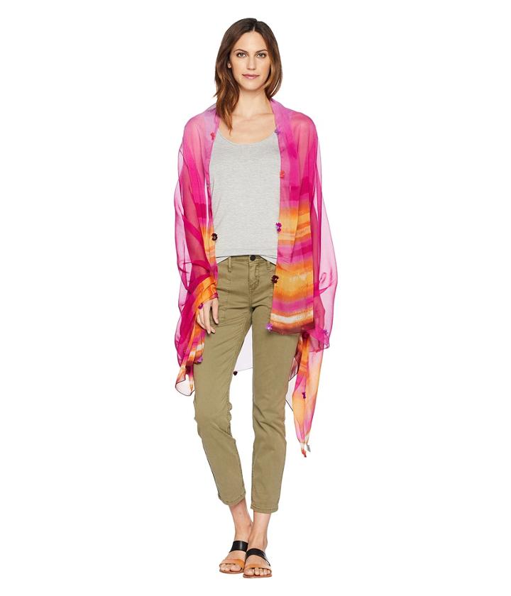 Collection Xiix Tie-dye Stripe Oversized Wrap (pink) Women's Clothing