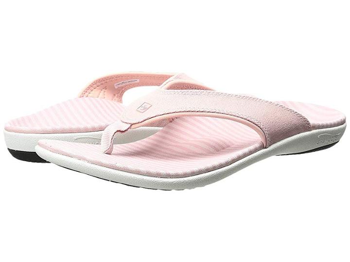 Spenco Canvas Stripe (blush) Women's Sandals