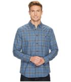 Quiksilver Waterman Cortez Straight Long Sleeve Flannel Shirt (estate Blue) Men's Long Sleeve Button Up