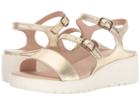 Johnston & Murphy Clara (pale Gold Metallic Nappa) Women's Sandals