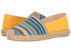 Sam Edelman Verona (yellow Multi Mini Stripe Print Canvas) Women's 1-2 Inch Heel Shoes