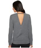 Adidas Performer Long Sleeve Cover-up (dark Grey Heather) Women's Long Sleeve Pullover
