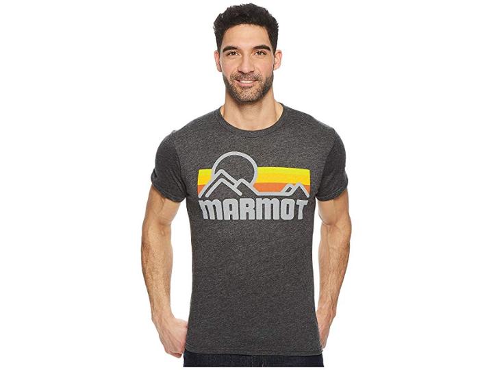 Marmot Short Sleeve Coastal Tee (dark Charcoal Heather) Men's T Shirt