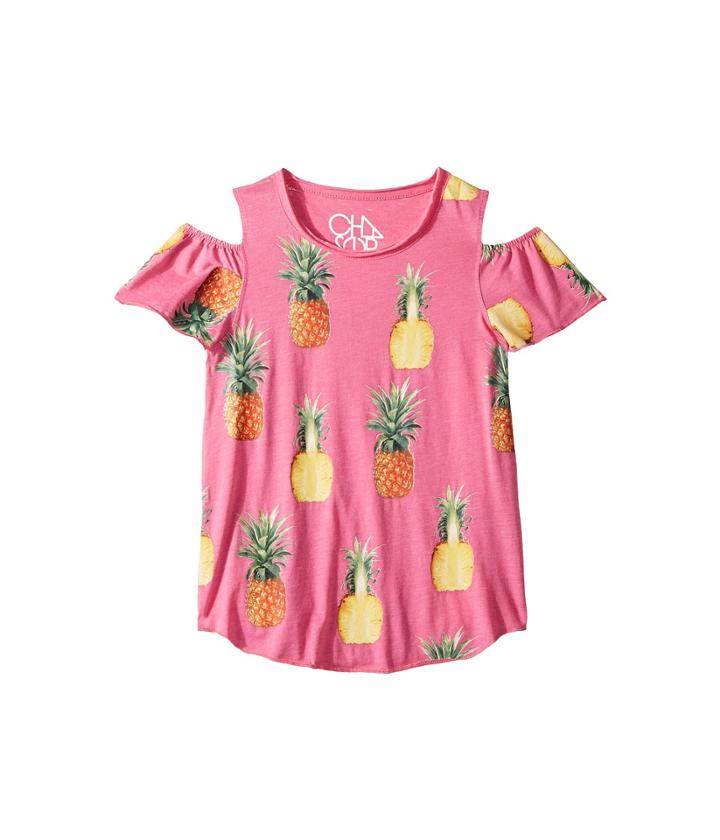 Chaser Kids Extra Soft Pinas Cold-shoulder Tee (little Kids/big Kids) (princess Pink) Girl's T Shirt