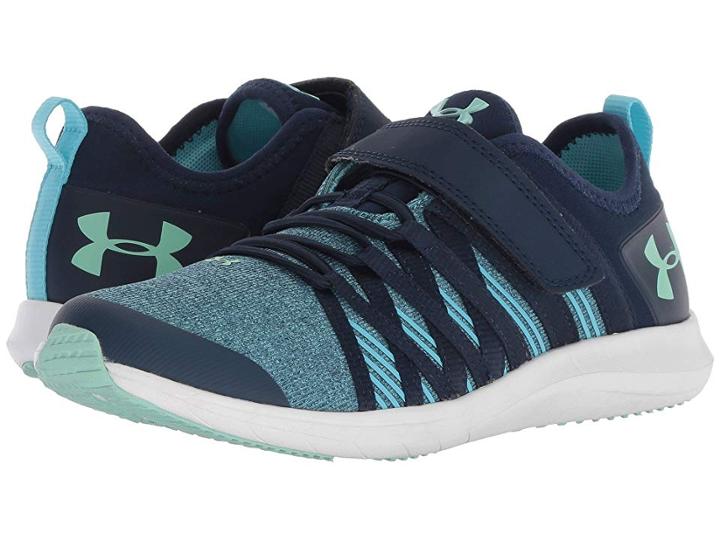 Under Armour Kids Ua Gps Infinity Ac Wide Ts (little Kid) (academy/white/crystal) Girls Shoes