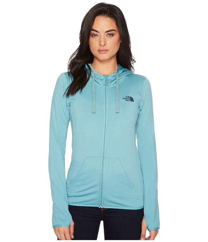 The North Face Fave Lite Lfc Full Zip Hoodie (bristol Blue/urban Navy) Women's Sweatshirt
